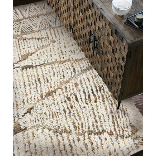 HandKnotted Wool Ivory Chestnut;Ivory Chestnut Rug Joss & Main